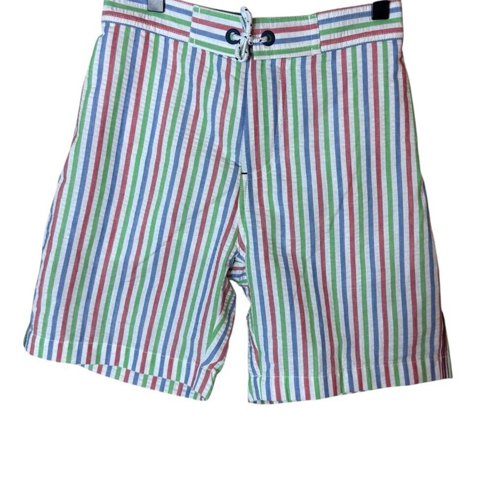 Mini Boden Boys Sz 11-12 Years Swimming Trunks Shorts Stripe Design New NWT